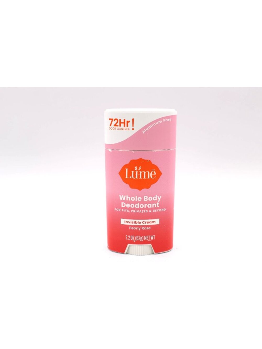 NEW Lume Whole Body Deodorant Invisible Cream Peony Rose 2.2 Oz Aluminum-Free